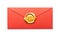 Gold Seal on Red Packet or Red Envelope