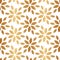 Gold seamless pattern. Abstract geometric background with floral leaf. Golden leaves plant. Design with flowers leaves. Wallpaper