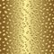 Gold seamless pattern, romantic golden background with hearts