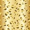 Gold seamless pattern, romantic golden background with hearts