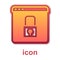 Gold Secure your site with HTTPS, SSL icon isolated on white background. Internet communication protocol. Vector