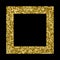 Gold Sequins Vector Luxury Squared Frame. Holiday Background