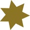 Gold seven-pointed star
