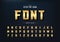 Gold and shadow font, alphabet vector, Golden bold Modern Typeface and letter number design