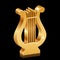 Gold shiny lyre