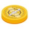 Gold ship compass icon isometric vector. Seaside beach