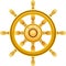 Gold ship wheel