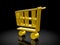 Gold shopping cart symbol