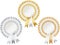 Gold, silver, bronze rosettes