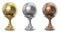 Gold, silver and bronze trophy cup VOLLEYBALL 3D