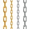 Gold and Silver Chains. Vector