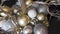 Gold and silver Christmas decorative ornaments