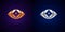 Gold and silver Eye scan icon isolated on black background. Scanning eye. Security check symbol. Cyber eye sign. Vector