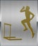 Gold on Silver Hurdles Sport Emblem