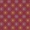 Gold and silver sparkling stars over red background in seamless pattern tile