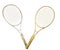 Gold and silver tennis rackquets