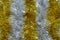 Gold and silver tinsel bright glittering New Year or Christmas background