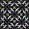 Gold and silver zippers vector seamless pattern. Ornamental modern beautiful background. Decorative repeat zips backdrop. Elegant