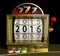 Gold slot fruit machine with New year 2016