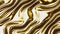 Gold smooth waves 3d rendering