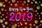 Gold snow 2019 happy new year on the snowflakes background. vector illustration Inflatable Gold Numbers on the red Background art