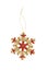 Gold snow flake Christmas tree topper