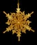 Gold Snowflake Star Isolated