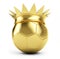 Gold soccer ball crown