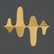 Gold sound wave pattern