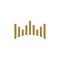 Gold Sound Waves Logo Template Illustration Design. Vector EPS 10