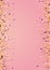 Gold Sparkle Vector Pink Background. Sparkling