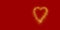 Gold sparkling valentiness heart with red background und copy space