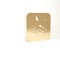 Gold Speaker mute icon isolated on white background. No sound icon. Volume Off symbol. 3d illustration 3D render