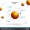 Gold sphere particles and atomic structure