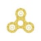 Gold spinner. Hand fidget toy icon