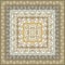 Gold square frames seamless pattern. Vector modern background. Greek key, meanders. Square frames, borders, symbols, lines, mazes