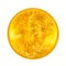 Gold St Gaudens Coin Isolated