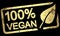 gold stamp 100% vegan