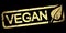 gold stamp VEGAN