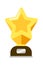 Gold star award for rewarding for achievements in sport or cinema
