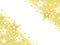 Gold star celebration abstract background with white blank space