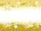 Gold star celebration party background with blank space