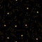 Gold star confetti curls vector pattern