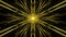 Gold star in fractal style, randomly generating small stars or sparks. Abstract animated background.
