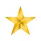 Gold star icon isolate on white background