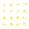Gold Star icons. Twinkling stars. Sparkles. shining burst. Christmas vector symbols isolated on background