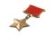 The Gold Star medal that identifies recipients of the title `Hero` in the Soviet Union