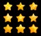 Gold stars of game ranking set of user interface