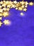 Gold stars over blue background