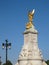 Gold statue in front of Buckingham palace in London, England